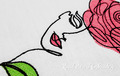 Rose girl Machine Embroidery Design - 6 sizes