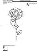 Rose girl Machine Embroidery Design - 6 sizes