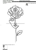 Rose girl Machine Embroidery Design - 6 sizes