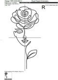 Rose girl Machine Embroidery Design - 6 sizes