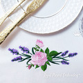 Rose with Lavender Border - 4 sizes