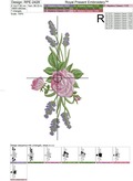 Rose with Lavender Border - 4 sizes