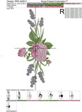 Rose with Lavender Border - 4 sizes