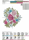 Roses Heart Machine Embroidery Design - 4 sizes