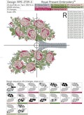 Roses Human Lungs Machine Embroidery Design - 5 sizes