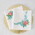 Roses and forget-me-nots Corners Machine Embroidery Set - 3 sizes