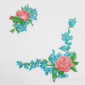 Roses and forget-me-nots Corners Machine Embroidery Set - 3 sizes