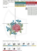 Roses and forget-me-nots Face Mask For Teens and Adults Machine Embroidery Design