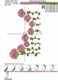 Roses border Machine Embroidery Design - 2 sizes