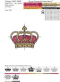 Royal Crown Machine Embroidery Design