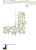 Royal Vintage corner Machine Embroidery Design