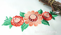Russian Folk Flowers Machine Embroidery Design - 2 sizes