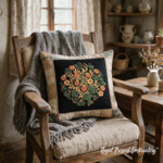 Russian Folk Strawberries Khokhloma style Machine Embroidery Design