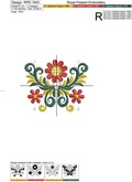 Russian Khokhloma border Machine Embroidery Design - 2 sizes