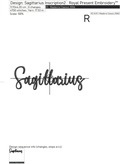 Sagittarius zodiac sign Machine Embroidery Design - 5 sizes