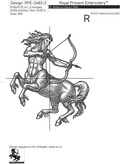 Sagittarius zodiac sign Machine Embroidery Design - 6 sizes