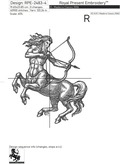 Sagittarius zodiac sign Machine Embroidery Design - 6 sizes