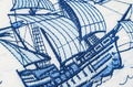 Sailboat Dutch delft blue Style - 4 sizes