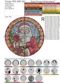 Santa Big Stained Glass in 4 sizes