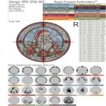 Stained glass Santa with berries mega in 4 sizes