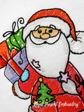 Santa Claus carries gifts Machine Embroidery Design - 5 sizes