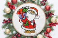 Santa Claus carries gifts Machine Embroidery Design - 5 sizes