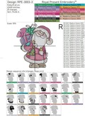 Santa Claus carries gifts Machine Embroidery Design - 5 sizes