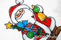 Santa Claus with Christmas tree and bell Machine Embroidery Design - 4 sizes