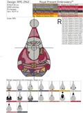 Santa Claus with flags Machine Embroidery Design - 4 sizes