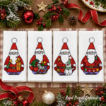 Santa Claus with Gifts and Toys Set – 4 Machine Embroidery Designs