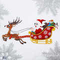 Santa in his Christmas sledge Machine Embroidery Design - 4 sizes