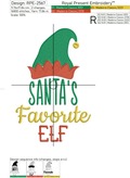 Santas Favorite ELF Machine Embroidery Design - 4 sizes