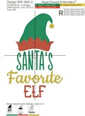 Santas Favorite ELF Machine Embroidery Design - 4 sizes