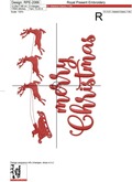 Santa's sleigh with the inscription Machine Embroidery Design - 2 sizes