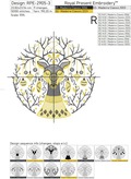 Scandinavian Reindeer Hygge Machine Embroidery Design - 5 sizes