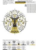 Scandinavian Reindeer Hygge Machine Embroidery Design - 5 sizes