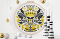 Scandinavian Round Ornament Hygge Machine Embroidery Design - 5 sizes