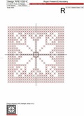 Red Scandinavian Snowflake Cross-stitch - 4 sizes