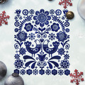 Scandinavian floral pattern Machine Embroidery Design - 3 sizes