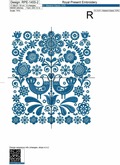 Scandinavian floral pattern Machine Embroidery Design - 3 sizes