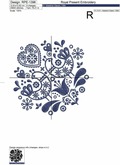 Scandinavian folk Machine Embroidery Design - 3 sizes