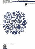 Scandinavian folk Machine Embroidery Design - 3 sizes