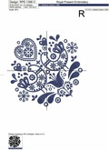 Scandinavian folk Machine Embroidery Design - 3 sizes