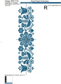 Scandinavian folk border Machine Embroidery Design