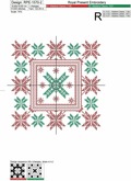 Scandinavian quilt Cross-stitch Machine Embroidery Design - 2 sizes