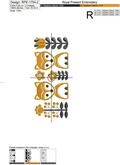 Scandinavian style border with foxes Machine Embroidery Design - 2 sizes