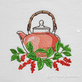 Schisandra tea machine embroidery design - 3 sizes