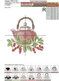 Schisandra tea machine embroidery design - 3 sizes
