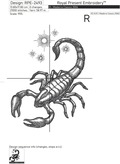 Scorpio zodiac sign Machine Embroidery Design - 4 sizes