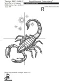 Scorpio zodiac sign Machine Embroidery Design - 4 sizes